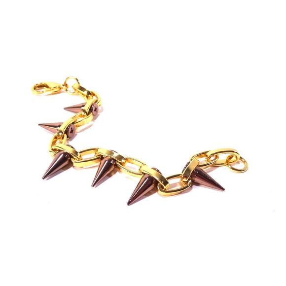 Joomi Lim Women's Single Row Spike Bracelet Gold Rhodium NWOT 159 - Picture 4 of 8